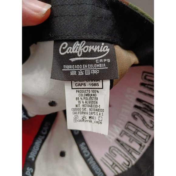 California PALMS BEACH Endless Summer California Caps Snapback Adj Hat Army CAMO - Picture 4 of 4